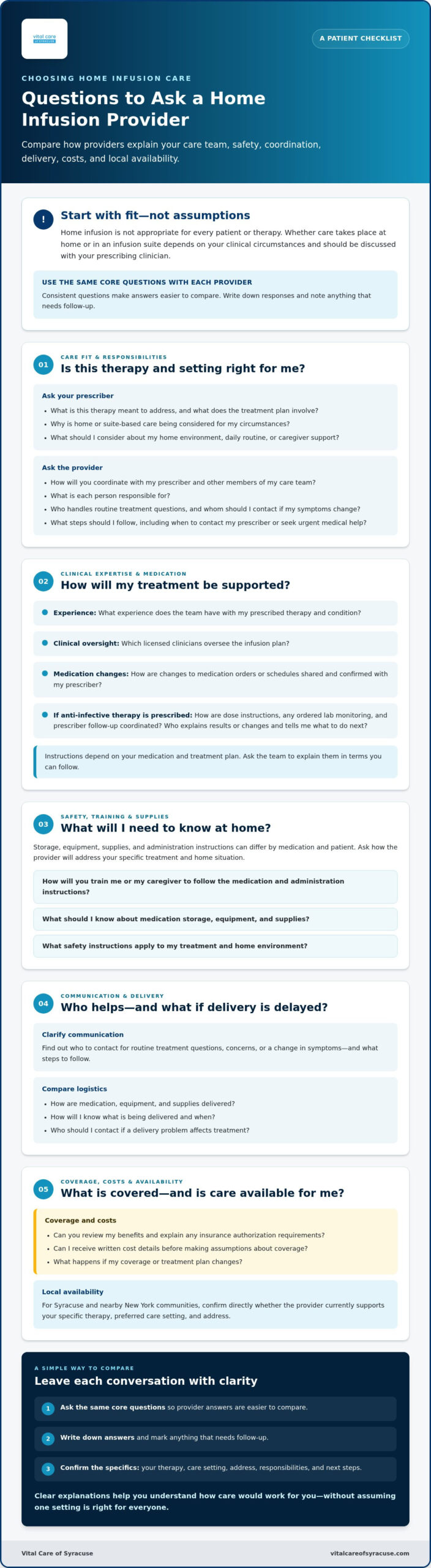 What Questions Should You Ask a Home Infusion Provider?